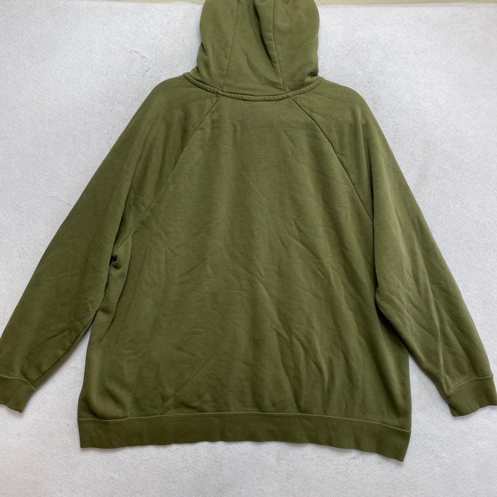 Nike Pullover Hoodie Mens 2X Green Fleece Raglan Swoosh Logo 11412 - Picture 9 of 9